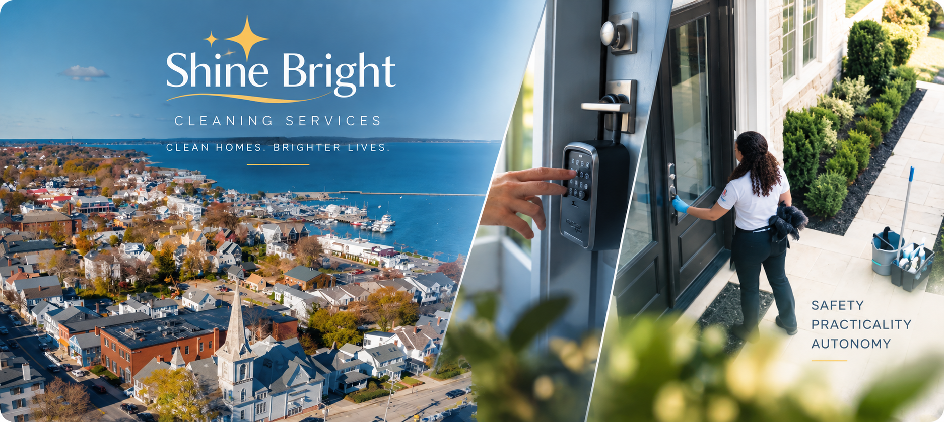 Shine Bright Cleaning Services — identidade e serviços de limpeza residencial