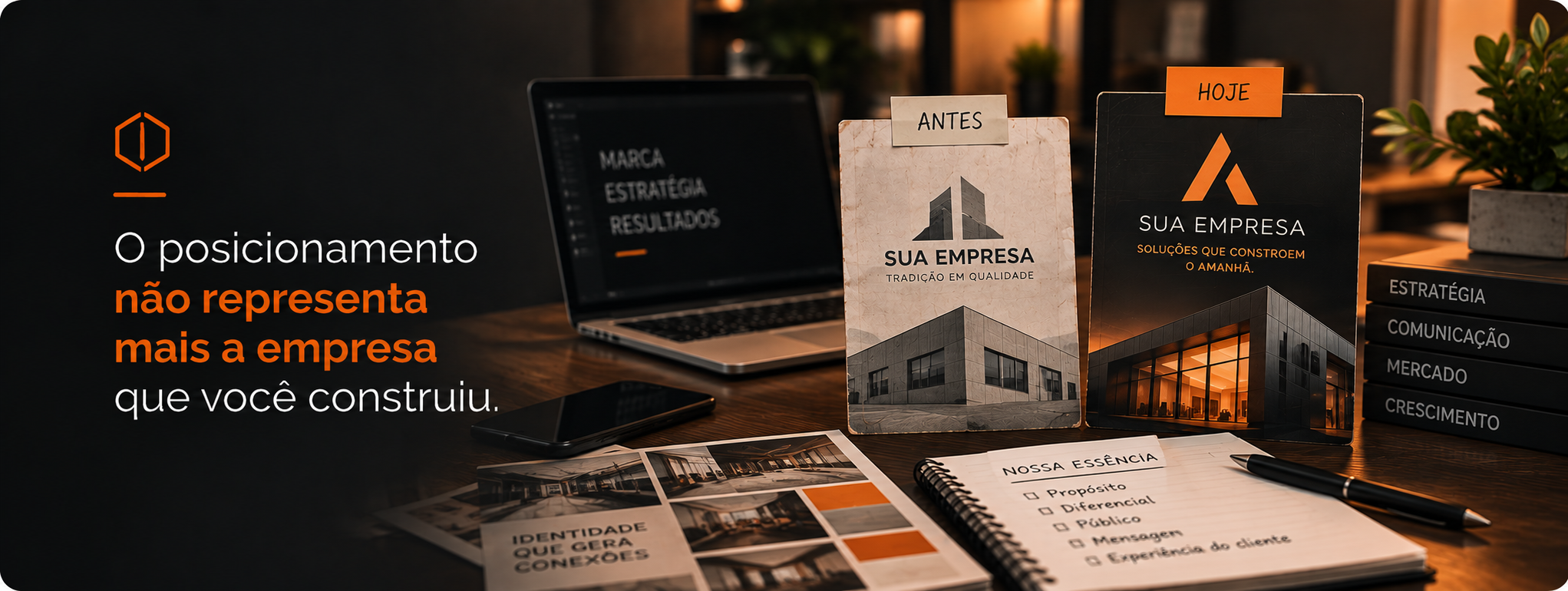 O posicionamento não representa mais a empresa que você construiu.